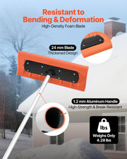 Snow Roof Rake, 45cm Foam Blade, 2.25-5.62 m Adjustable Roof Snow Scraper, Extension Tubes & Non-Slip Handle, V952-WDPZ18FTGBSPEOFQG001V0