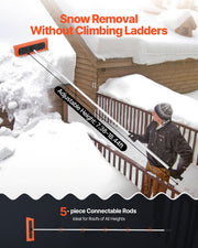 Snow Roof Rake, 45cm Foam Blade, 2.25-5.62 m Adjustable Roof Snow Scraper, Extension Tubes & Non-Slip Handle, V952-WDPZ18FTGBSPEOFQG001V0