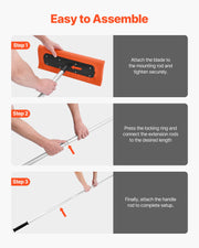 Snow Roof Rake, 45cm Foam Blade, 2.25-5.62 m Adjustable Roof Snow Scraper, Extension Tubes & Non-Slip Handle, V952-WDPZ18FTGBSPEOFQG001V0