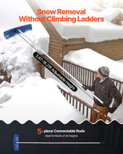 Snow Roof Rake, 60cm PP Plastic Blade, 1.18-5.55 m Adjustable Roof Snow Scraper with Wheels, Anti-Slip Handle V952-WDPZ20FTGBSSJ5WOZ001V0