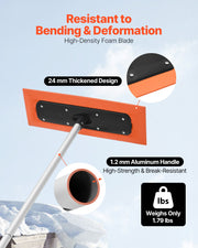 VEVOR Snow Roof Rake, 1.2m Long Reach Car Roof Snow Scraper, 45cm Foam Blade for No Scratches, Non-Slip V952-WDPZ4FTGCSSLX85L4001V0