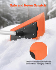 VEVOR Snow Roof Rake, 1.2m Long Reach Car Roof Snow Scraper, 45cm Foam Blade for No Scratches, Non-Slip V952-WDPZ4FTGCSSLX85L4001V0