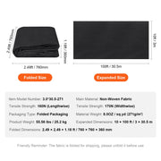 Non-Woven Geotextile Fabric 10x100FT 8OZ Ground Cover Weed Control Fabric, 3.0 x 30.5 m V952-WFB10100FT808Q6FRV0