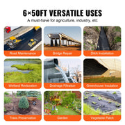 Non Woven Geotextile Fabric Under Gravel, 6x50FT 8OZ Driveway Fabric Landscape Fabric, Heavy Duty Weed V952-WFB650FT80ASNTIWAV0