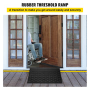 Rubber Threshold Ramp, 7.62 cm Rise Threshold Ramp Doorway, 3 Channels Cord Cover Rubber Solid Threshold V952-WFSLYP24X42X3I8PSV0