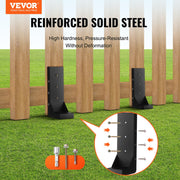 Fence Post Anchor Repair Kit, 4 Pack Inner Diameter 8.9x8.9 cm Heavy Duty Steel Fence Post Support Stakes, V952-WGBGXDD37YC2TWBB6V0