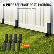 Fence Post Anchor Repair Kit, 4 Pack Inner Diameter 8.9x8.9 cm Heavy Duty Steel Fence Post Support Stakes, V952-WGBGXDD37YC2TWBB6V0