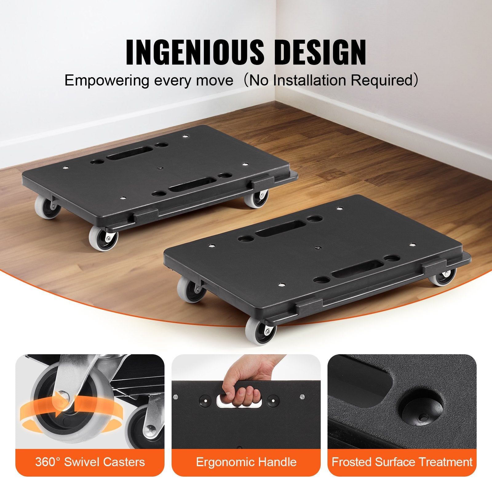Furniture Dolly, 500 lbs Capacity Each Count, Furniture Mover with Wheels, Portable Moving Rollers 4 Wheels V952-WGC1611INCHS52QR5V0
