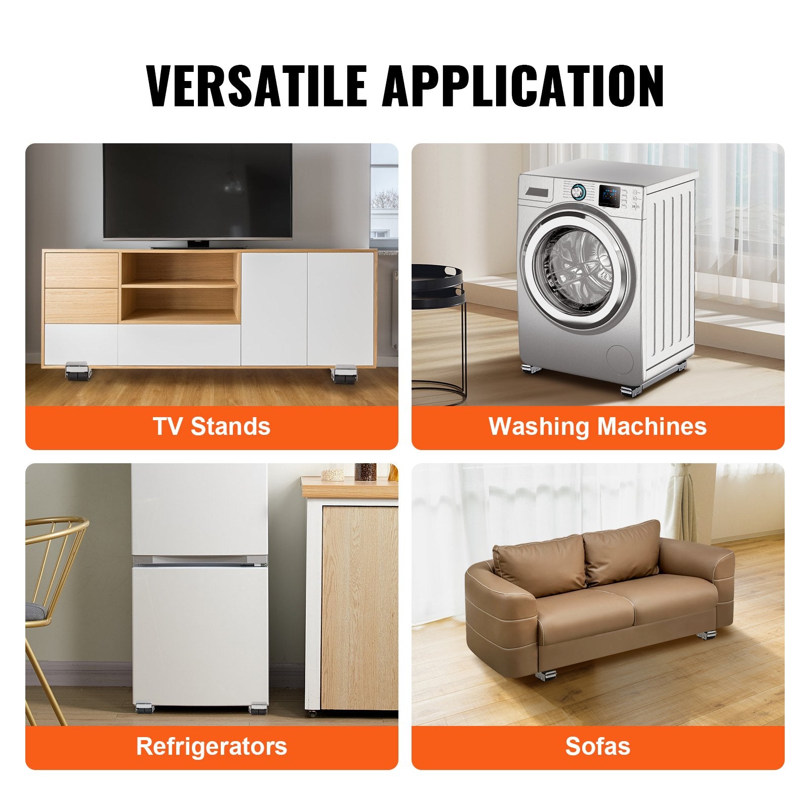 Heavy Duty Furniture Appliances Rollers, 660 lbs Total Load, Extendable Appliance Rollers Mobile Washing V952-WGC1728INCHG8VZ5FV0