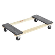 Furniture Dolly, 454kg Load Capacity, 457.2x762mm, 4x76mm PP Swivel Casters, Heavy Duty Hardwood Furniture V952-WGC1830INCHM3LUCCV0