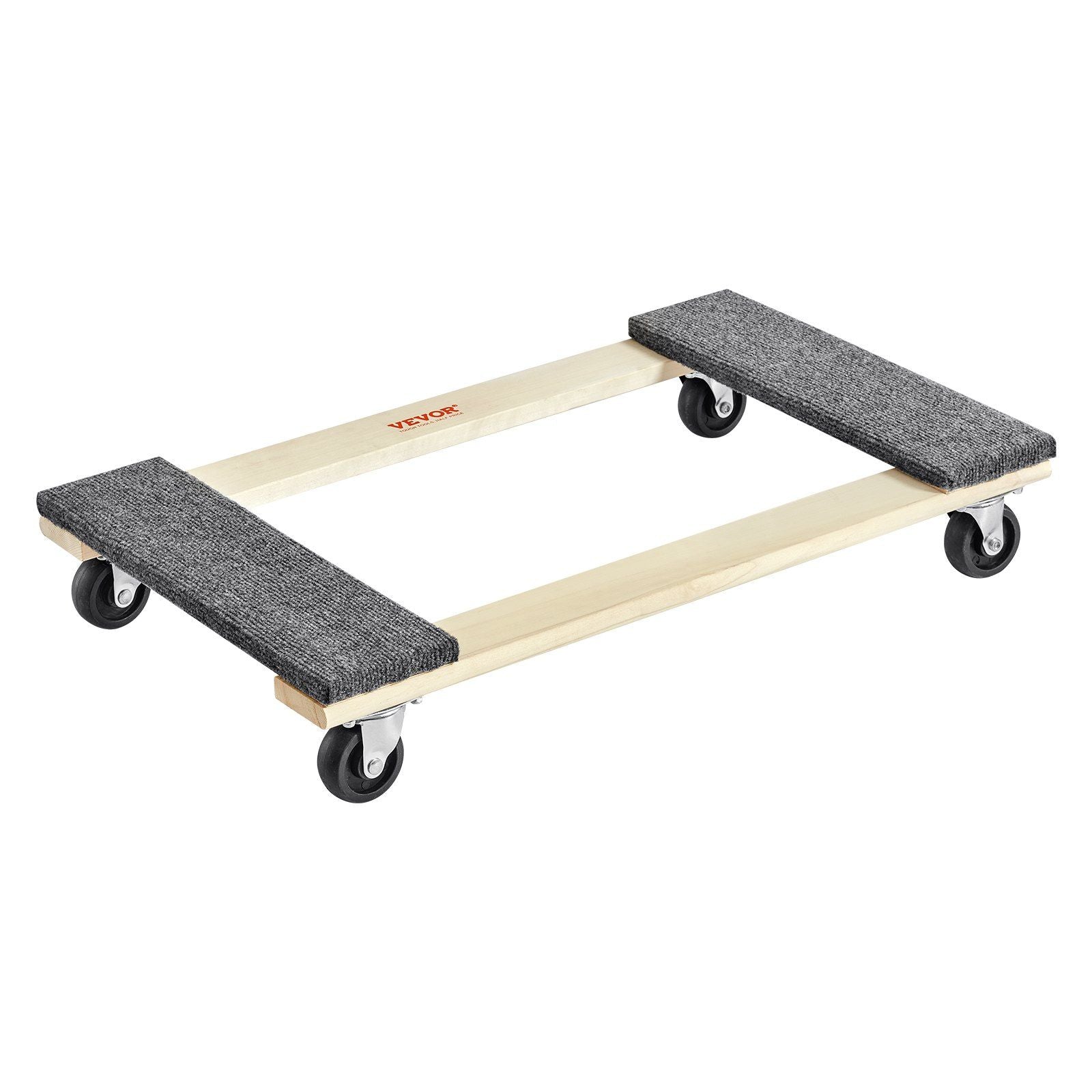 Furniture Dolly, 454kg Load Capacity, 457.2x762mm, 4x76mm PP Swivel Casters, Heavy Duty Hardwood Furniture V952-WGC1830INCHM3LUCCV0