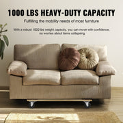 Furniture Dolly, 454kg Load Capacity, 457.2x762mm, 4x76mm PP Swivel Casters, Heavy Duty Hardwood Furniture V952-WGC1830INCHM3LUCCV0