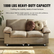 Furniture Dolly, 454kg Each Load Capacity, 2 Packs, 457.2x762mm, 8x76mm PP Swivel Casters, Heavy Duty V952-WGC1830INCHMZV40OV0