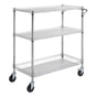 Kitchen Utility Cart, 3 Tiers, Wire Rolling Cart, Steel Service Cart on Wheels, Metal Storage Trolley with V952-WGCFTCCB350X1RH9BV0