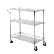 Kitchen Utility Cart, 3 Tiers, Wire Rolling Cart, Steel Service Cart on Wheels, Metal Storage Trolley with V952-WGCFTCCB350X1RH9BV0