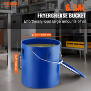 Fryer Grease Bucket, 22.7L Oil Disposal Caddy Carbon Steel Fryer Oil Bucket with Rust-Proof Coating, Oil V952-WHLYZTTG6JLP203XGV0