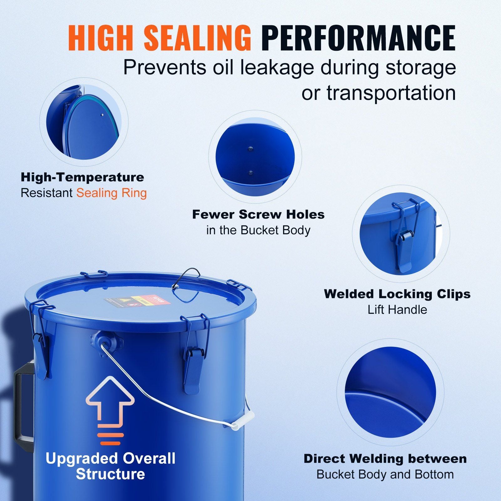 Fryer Grease Bucket, 22.7L Oil Disposal Caddy Carbon Steel Fryer Oil Bucket with Rust-Proof Coating, Oil V952-WHLYZTTG6JLP203XGV0