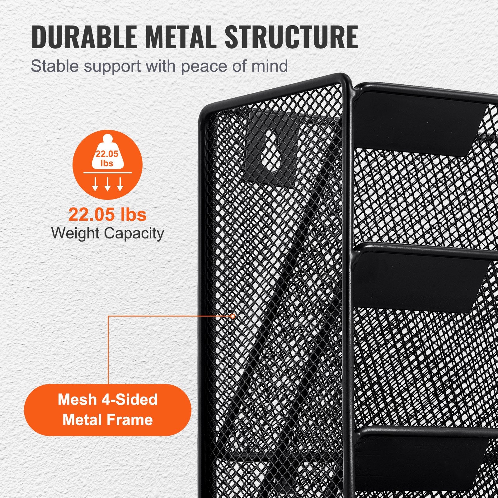 File Wall Rack Mesh Wall File Holder 1-Piece 10 Pockets for Office/School V952-WJBGJHSWJSWS0OID1V0