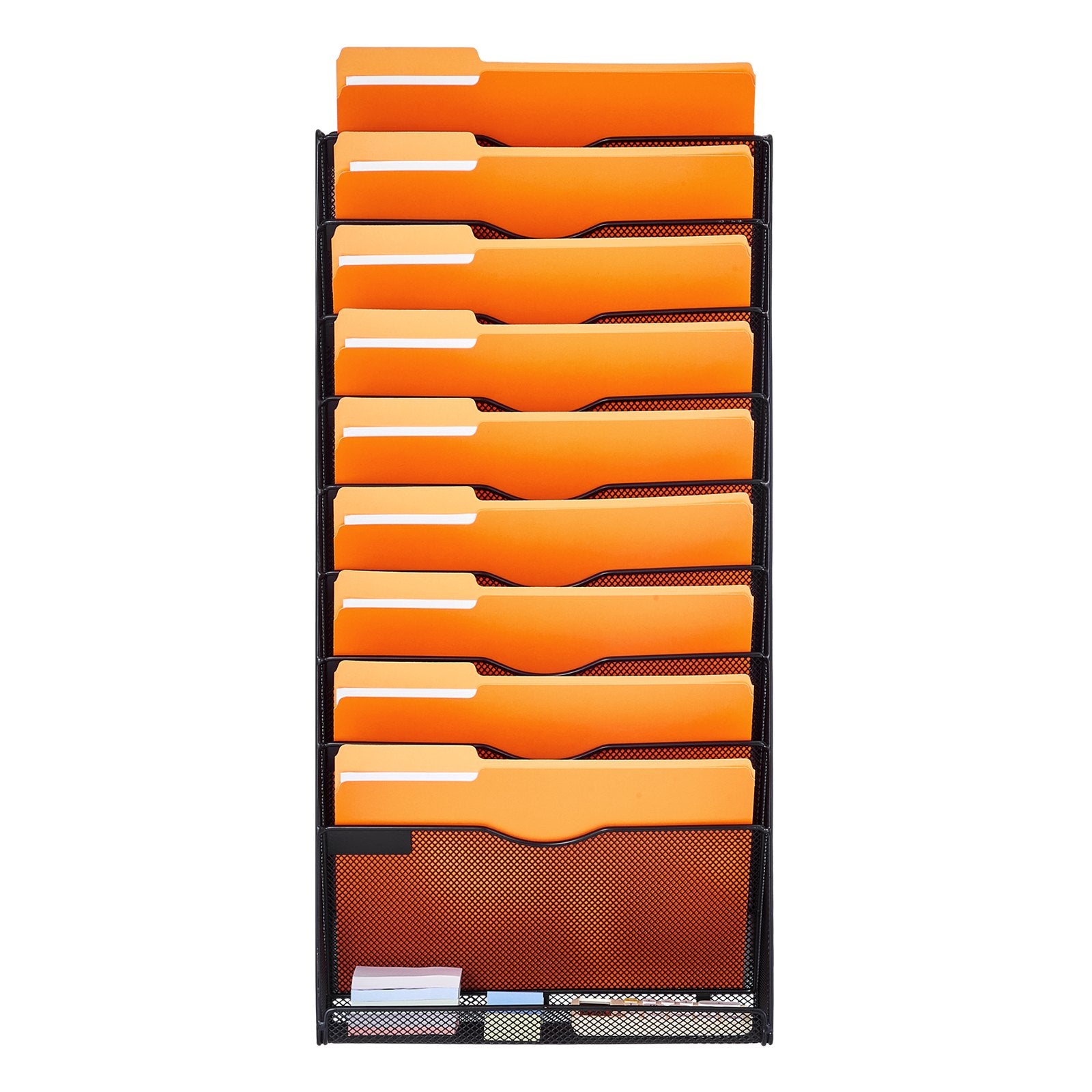 File Wall Rack Mesh Wall File Holder 1-Piece 10 Pockets for Office/School V952-WJBGJHSWJSWS0OID1V0