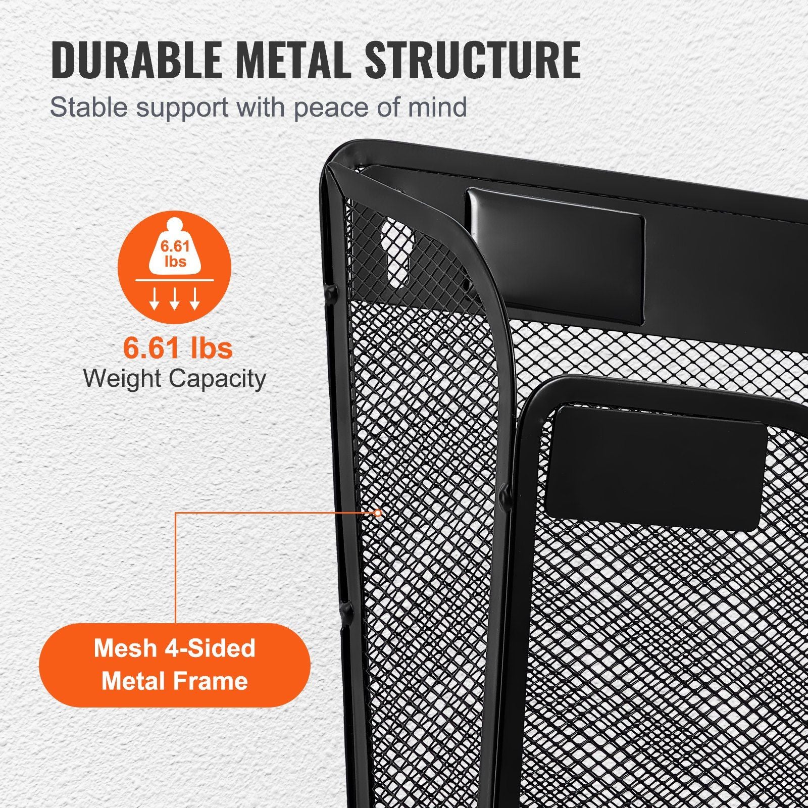 File Wall Rack, Three-Piece 1 Pocket Mesh Wall File Holder, Wall Mounted Magazine Mail Paper & Document V952-WJBGJHSWJSWSXKUPYV0