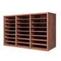 Literature Organizer, 24 Compartments Office Mailbox with Removable Shelves, Wooden Mailbox Sorter Particle V952-WJJEKBHB24G5IEP06V0