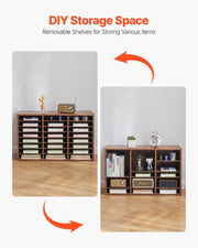 Literature Organizer, 24 Compartments Office Mailbox with Removable Shelves, Wooden Mailbox Sorter Particle V952-WJJEKBHB24G5IEP06V0