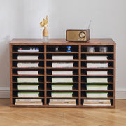 Literature Organizer, 24 Compartments Office Mailbox with Removable Shelves, Wooden Mailbox Sorter Particle V952-WJJEKBHB24G5IEP06V0