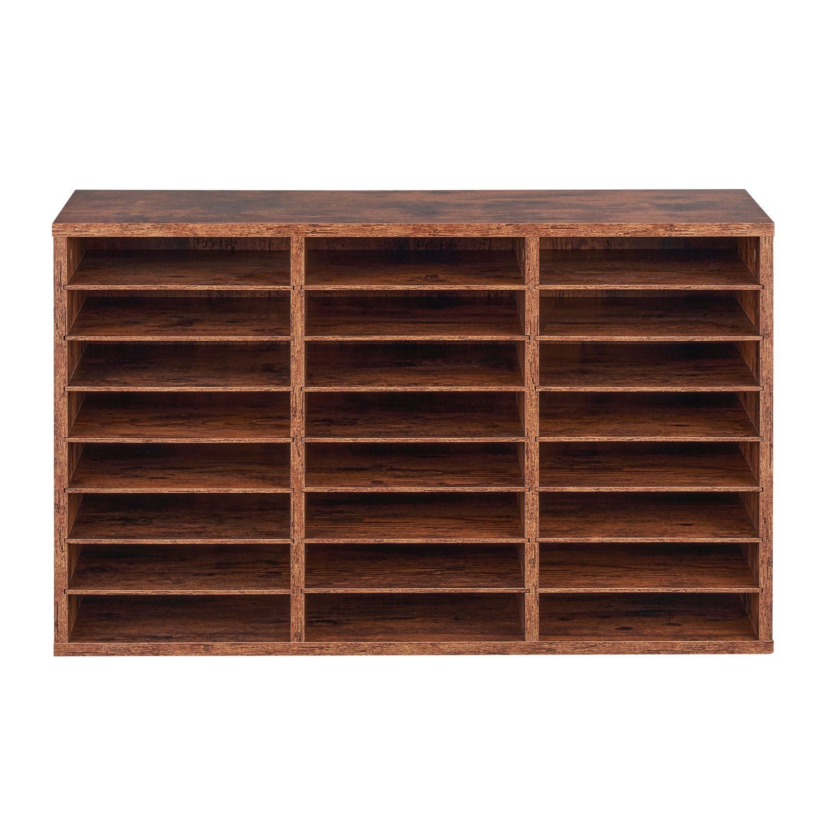 Literature Organizer, 24 Compartments Office Mailbox with Removable Shelves, Wooden Mailbox Sorter Particle V952-WJJEKBHB24G5IEP06V0