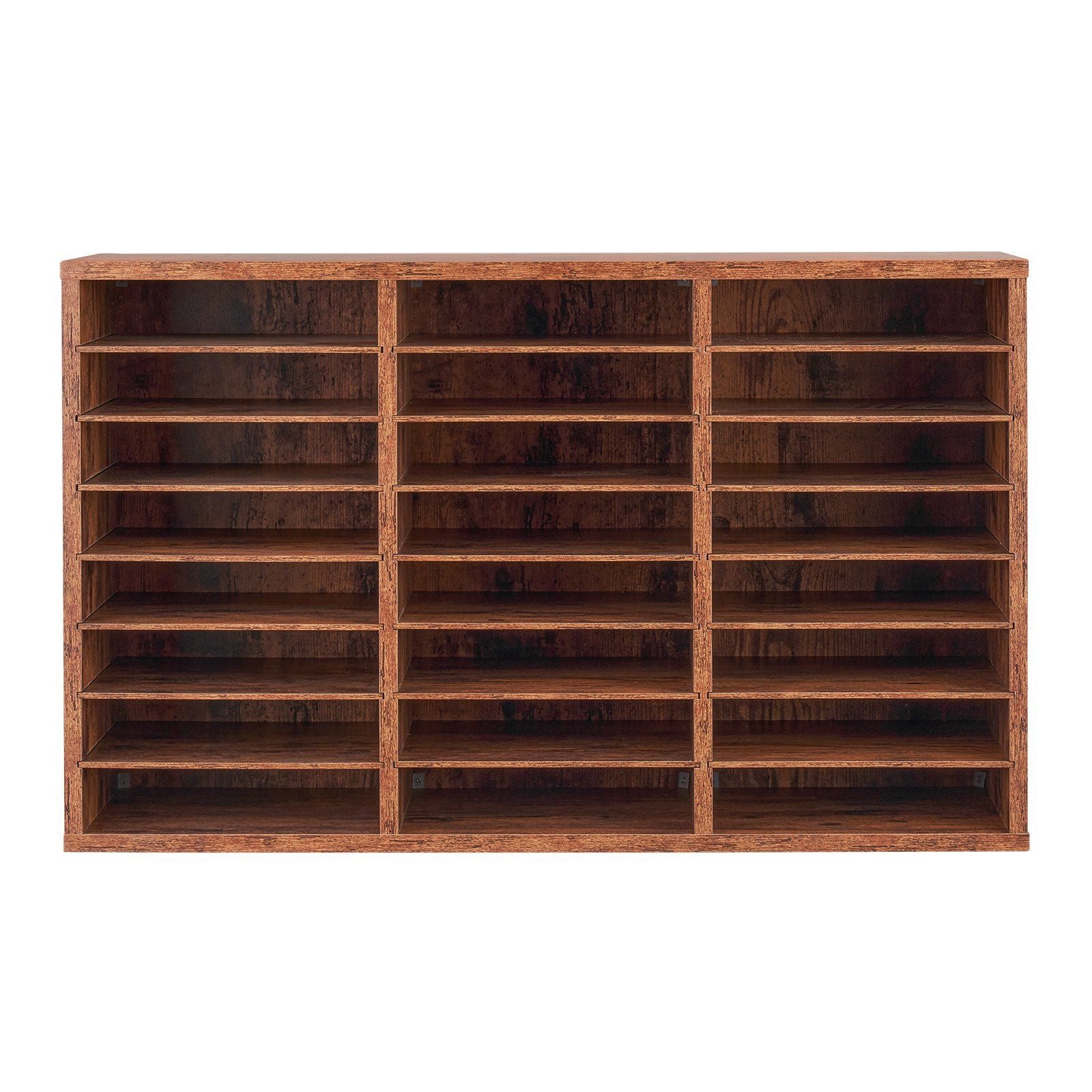 Literature Organizer, 24 Compartments Office Mailbox with Removable Shelves, Wooden Mailbox Sorter Particle V952-WJJEKBHB24G5IEP06V0