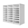 Literature Organizer, 24 Compartments Office Mailbox with Adjustable Shelves, Wooden Mailbox Sorter Medium V952-WJJEKBHB24G905SHCV0