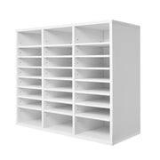 Literature Organizer, 24 Compartments Office Mailbox with Adjustable Shelves, Wooden Mailbox Sorter Medium V952-WJJEKBHB24G905SHCV0