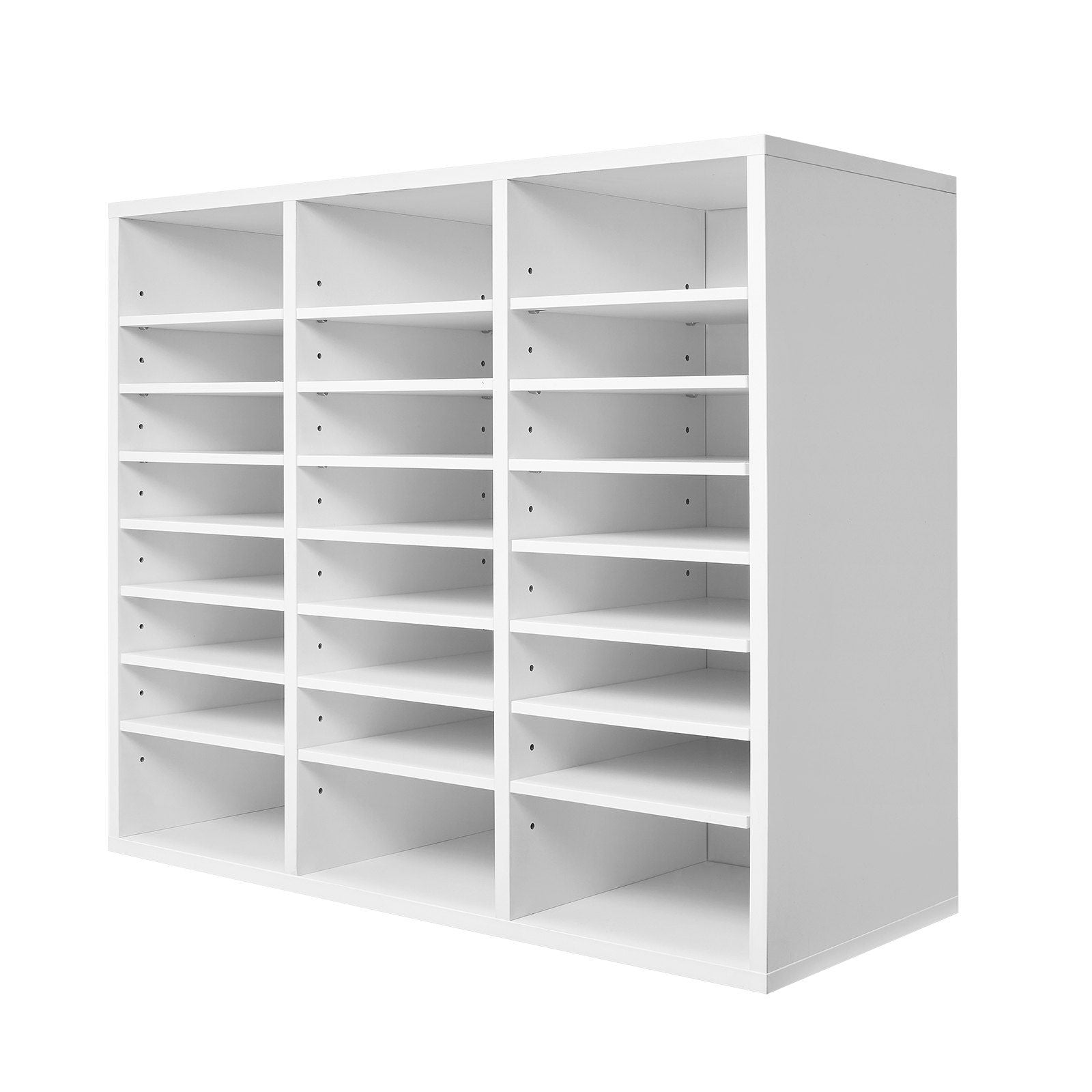 Literature Organizer, 24 Compartments Office Mailbox with Adjustable Shelves, Wooden Mailbox Sorter Medium V952-WJJEKBHB24G905SHCV0
