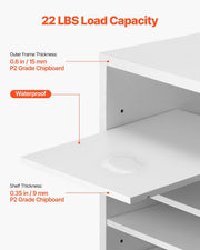 Literature Organizer, 24 Compartments Office Mailbox with Adjustable Shelves, Wooden Mailbox Sorter Medium V952-WJJEKBHB24G905SHCV0
