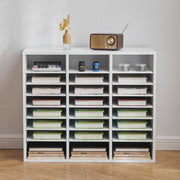 Literature Organizer, 24 Compartments Office Mailbox with Adjustable Shelves, Wooden Mailbox Sorter Medium V952-WJJEKBHB24G905SHCV0