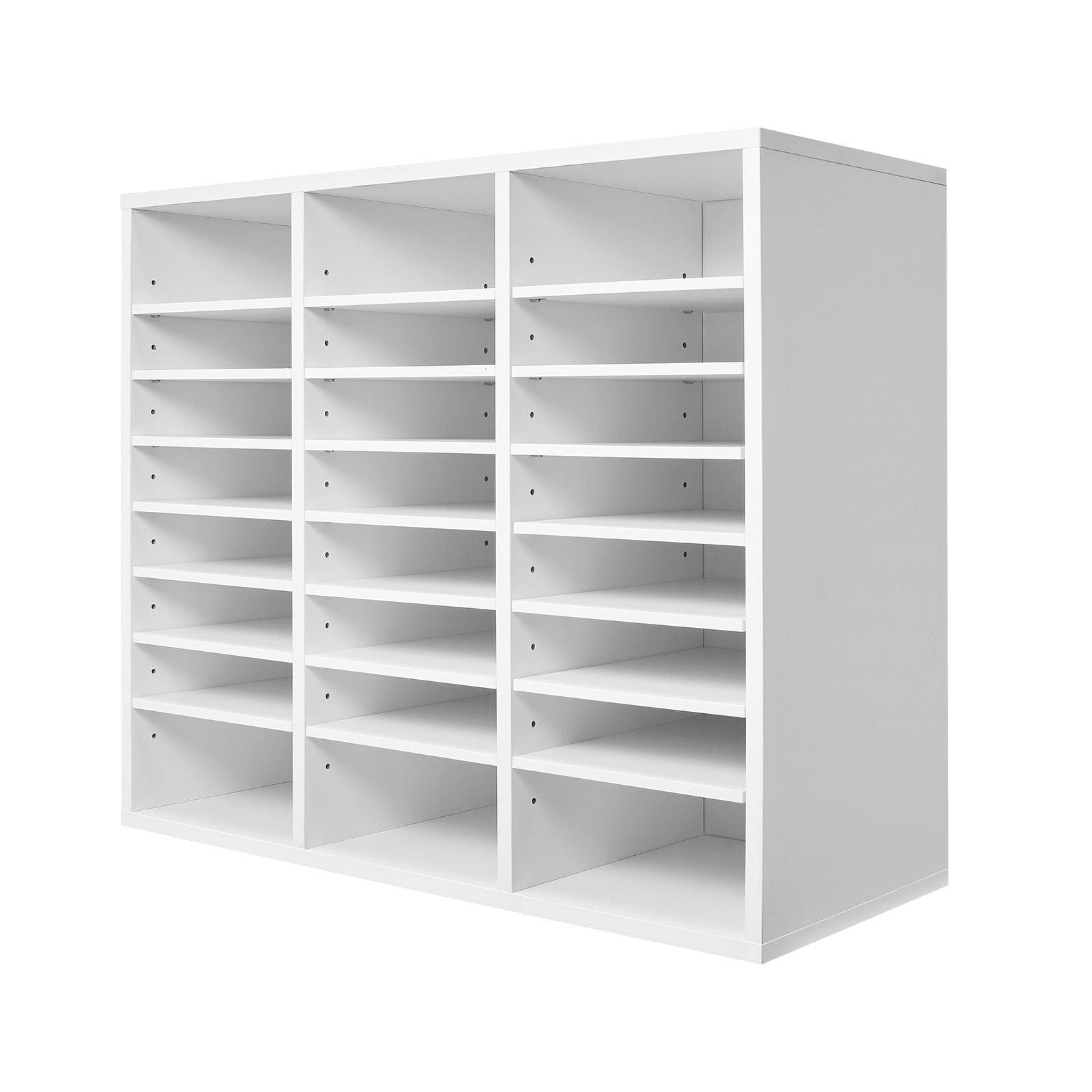 Literature Organizer, 24 Compartments Office Mailbox with Adjustable Shelves, Wooden Mailbox Sorter Medium V952-WJJEKBHB24G905SHCV0