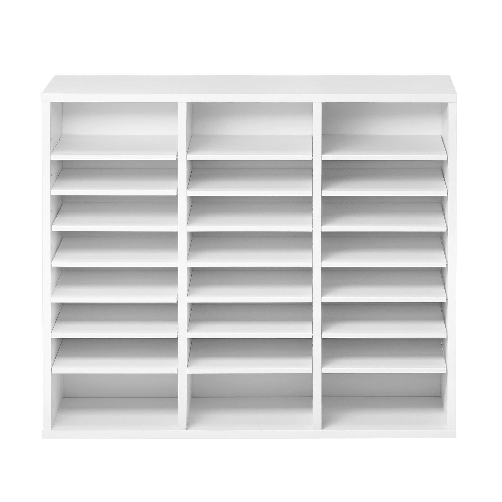 Literature Organizer, 24 Compartments Office Mailbox with Adjustable Shelves, Wooden Mailbox Sorter Medium V952-WJJEKBHB24G905SHCV0