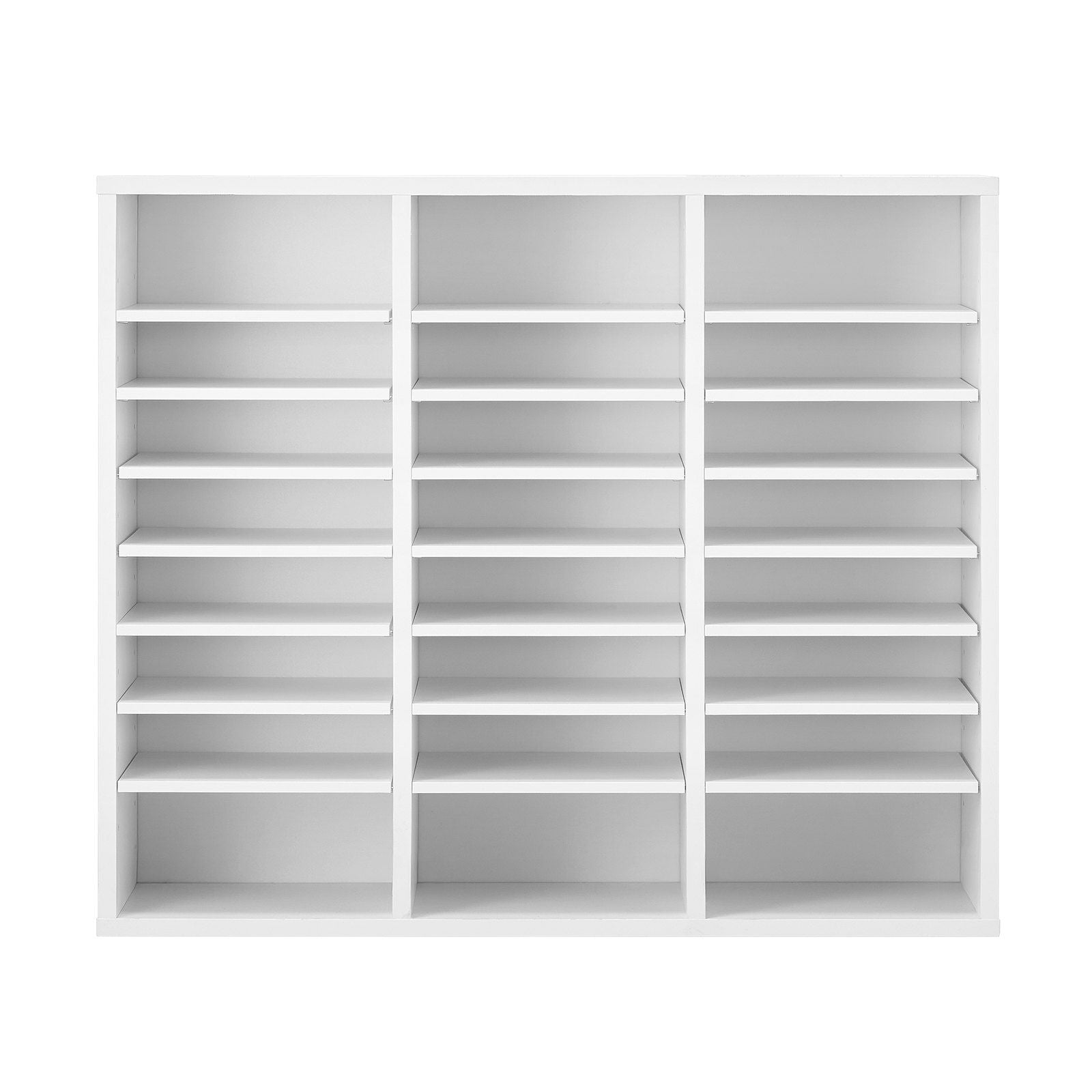 Literature Organizer, 24 Compartments Office Mailbox with Adjustable Shelves, Wooden Mailbox Sorter Medium V952-WJJEKBHB24G905SHCV0