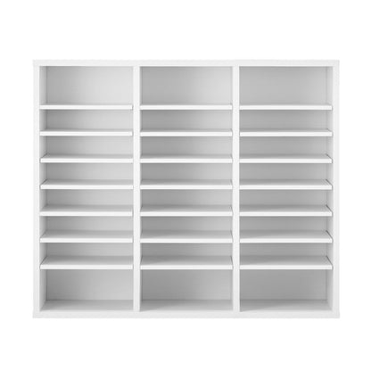 Literature Organizer, 24 Compartments Office Mailbox with Adjustable Shelves, Wooden Mailbox Sorter Medium V952-WJJEKBHB24G905SHCV0