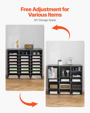 Literature Organizer, 24 Compartments Office Mailbox with Adjustable Shelves, Wooden Mailbox Sorter Medium V952-WJJEKBHB24G93KUELV0