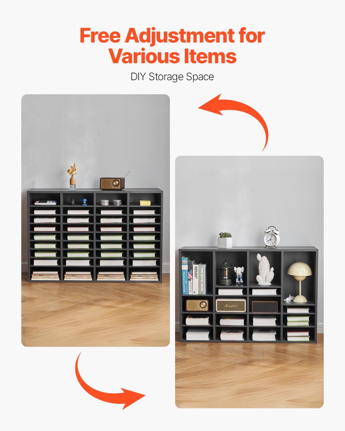 Literature Organizer, 36 Compartments Office Mailbox with Adjustable Shelves, Wooden Mailbox Sorter Medium V952-WJJEKBHB36G93NKYIV0