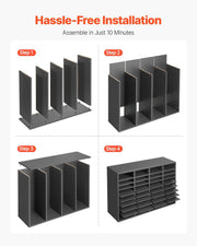 Literature Organizer, 36 Compartments Office Mailbox with Adjustable Shelves, Wooden Mailbox Sorter Medium V952-WJJEKBHB36G93NKYIV0