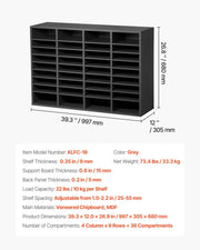 Literature Organizer, 36 Compartments Office Mailbox with Adjustable Shelves, Wooden Mailbox Sorter Medium V952-WJJEKBHB36G93NKYIV0