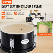 Kids Drum Set, 5-Piece, 406.4 mm Beginner Full Drum Set with Bass Toms Snare Floor Drum Adjustable Throne V952-WJTJZG5JT16HCA94HV0
