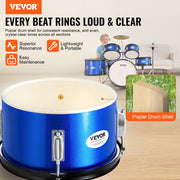 Kids Drum Set, 5-Piece, 406.4 mm Beginner Full Drum Set with Bass Toms Snare Floor Drum Adjustable Throne V952-WJTJZG5JT16LU8B1VV0