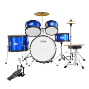 Kids Drum Set, 5-Piece, 406.4 mm Beginner Full Drum Set with Bass Toms Snare Floor Drum Adjustable Throne V952-WJTJZG5JT16LU8B1VV0