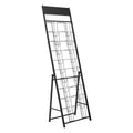 Brochure Display Rack, 20 Pockets Magazine Literature Display Stand, Portable Floor Standing Magazine Rack, V952-WJZSXLDSZJS2CXBZV001V0