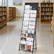 Brochure Display Rack, 20 Pockets Magazine Literature Display Stand, Portable Floor Standing Magazine Rack, V952-WJZSXLDSZJS2CXBZV001V0