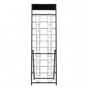 Brochure Display Rack, 20 Pockets Magazine Literature Display Stand, Portable Floor Standing Magazine Rack, V952-WJZSXLDSZJS2CXBZV001V0