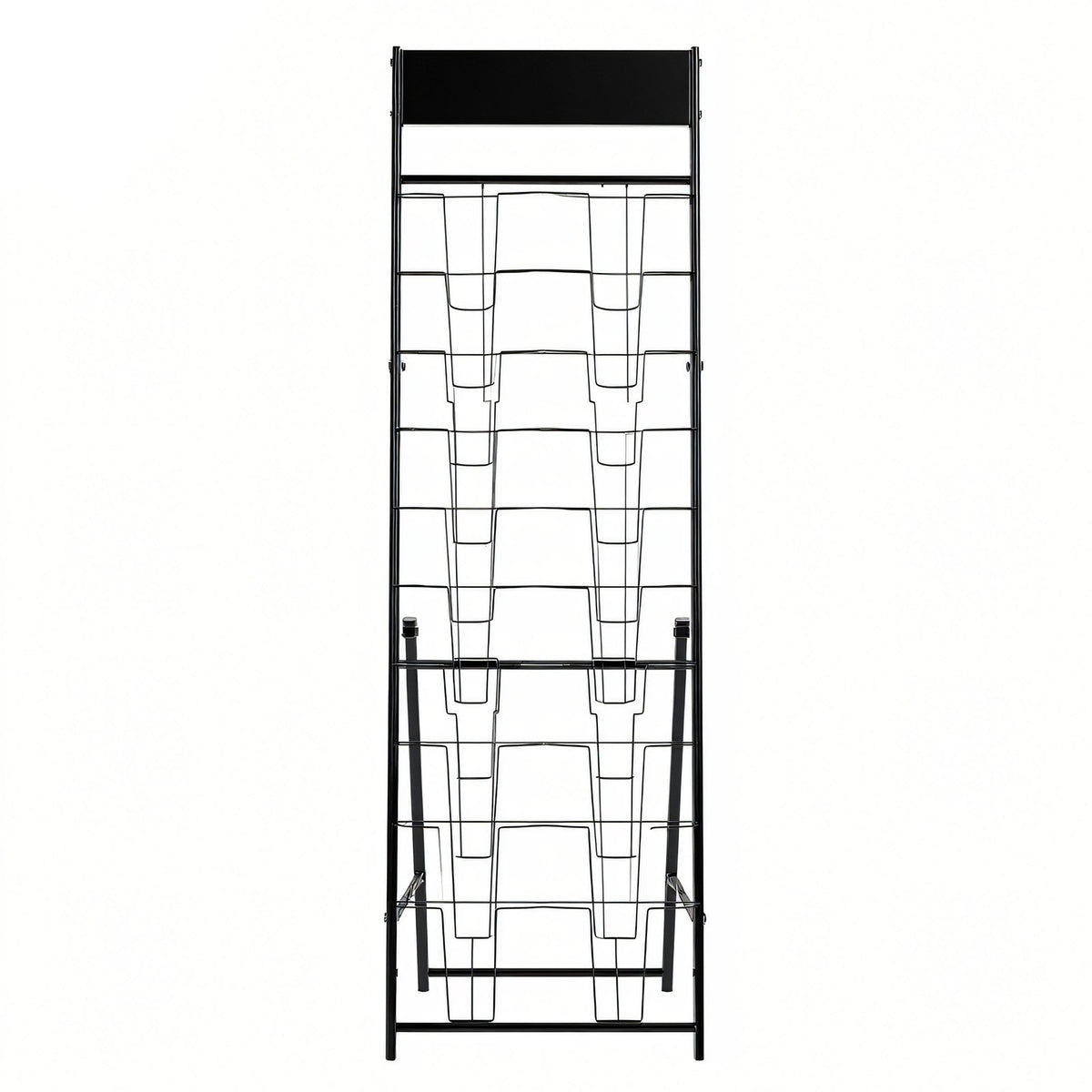 Brochure Display Rack, 20 Pockets Magazine Literature Display Stand, Portable Floor Standing Magazine Rack, V952-WJZSXLDSZJS2CXBZV001V0