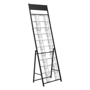 Brochure Display Rack, 20 Pockets Magazine Literature Display Stand, Portable Floor Standing Magazine Rack, V952-WJZSXLDSZJS2CXBZV001V0